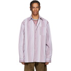 Marni Pink Striped Pocket Shirt