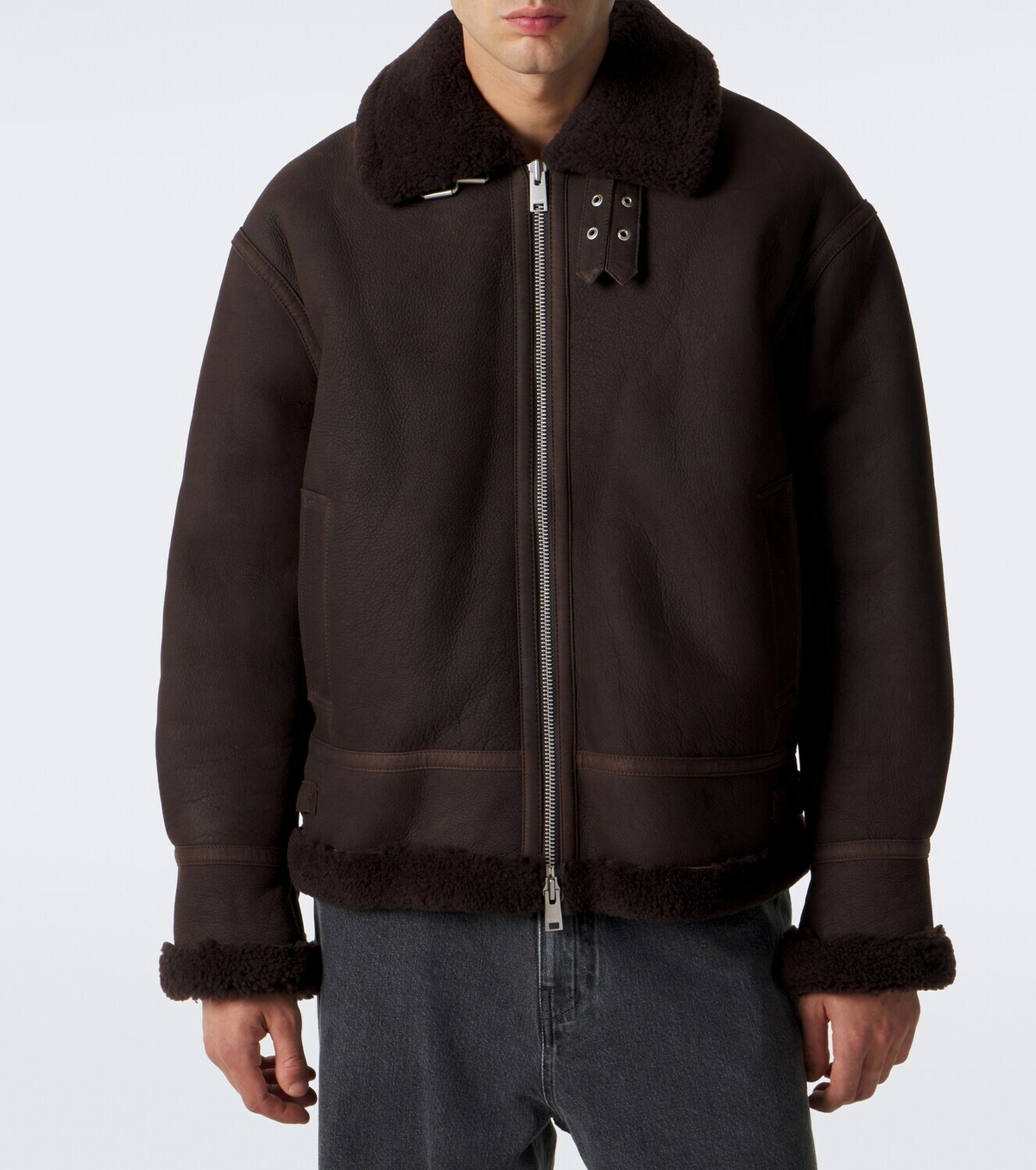 Arma Sano shearling-lined leather jacket