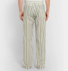 Oliver Spencer Loungewear - Striped Organic Cotton Pyjama Trousers - Green