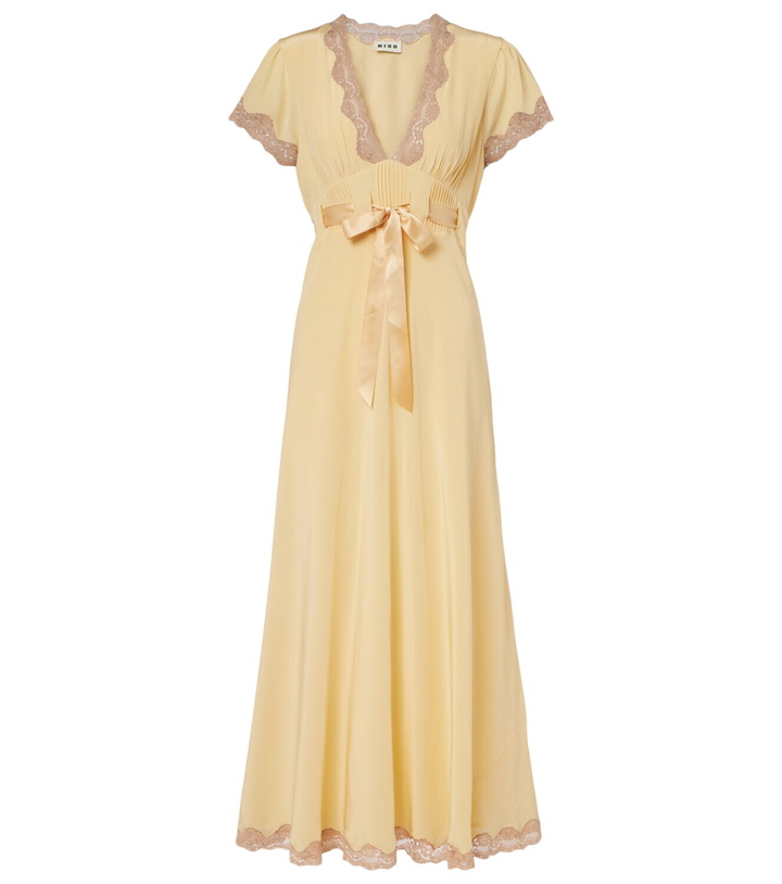 Photo: Rixo Marlice lace-trimmed silk maxi dress