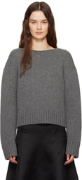 Ruohan Gray Cropped Sweater