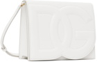 Dolce&Gabbana White Calfskin 'DG' Logo Crossbody Bag