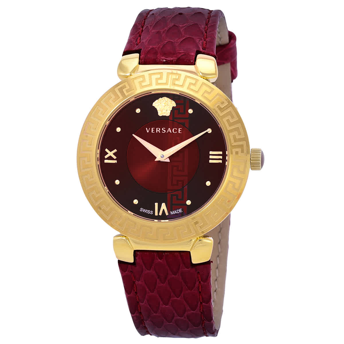 Versace Daphnis Quartz Red Dial Ladies Watch V16080017 Versace