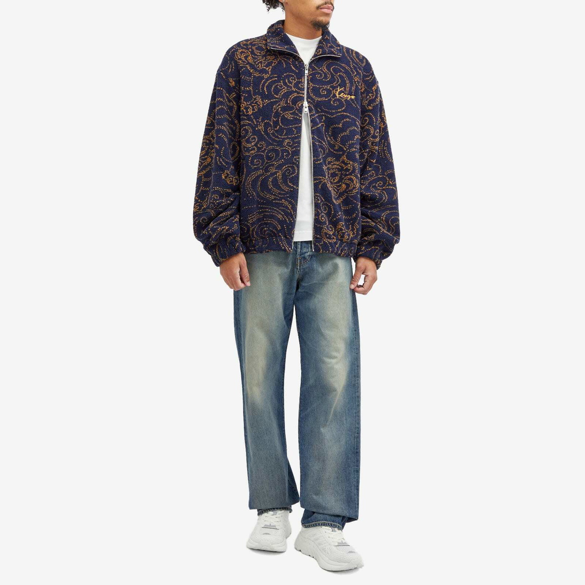 KENZOエスニックジャケット KENZO ケンゾー TRUCKER JACKET BOKE FLOWER バックフラワー刺繍