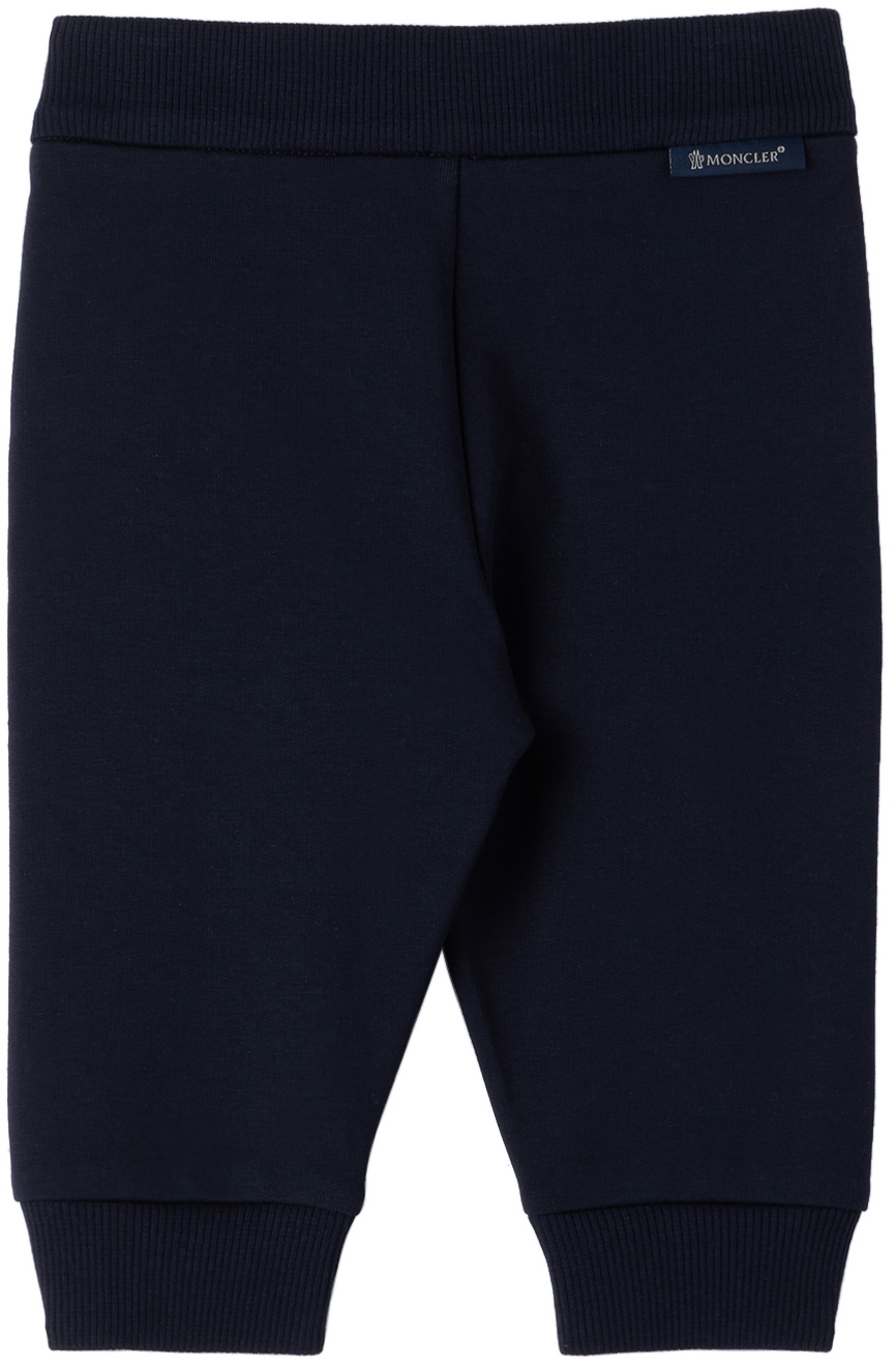 Moncler Enfant Baby Navy Monogram Hoodie & Lounge Pants Set