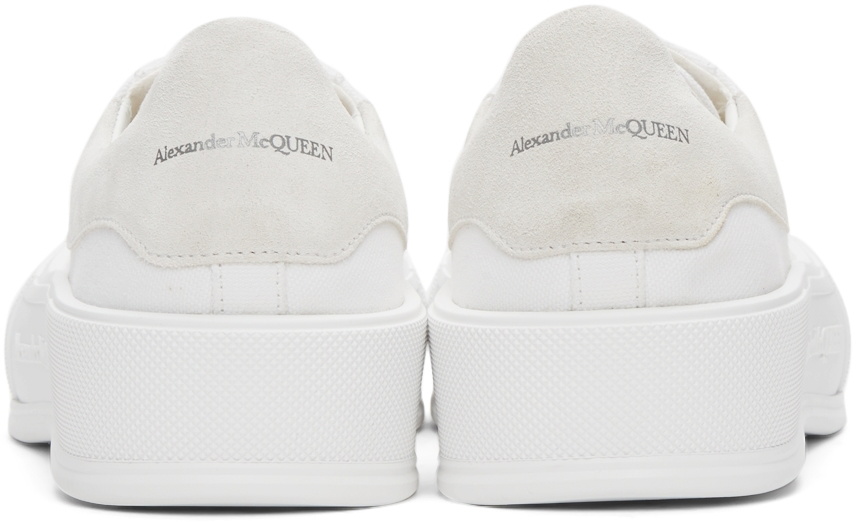 スニーカー ALEXANDER MCQUEEN 'Plimsoll' sneakers White 777238W4SS1 Buy Alexander McQueen Deck Lace-Up Plimsoll 'White Silver