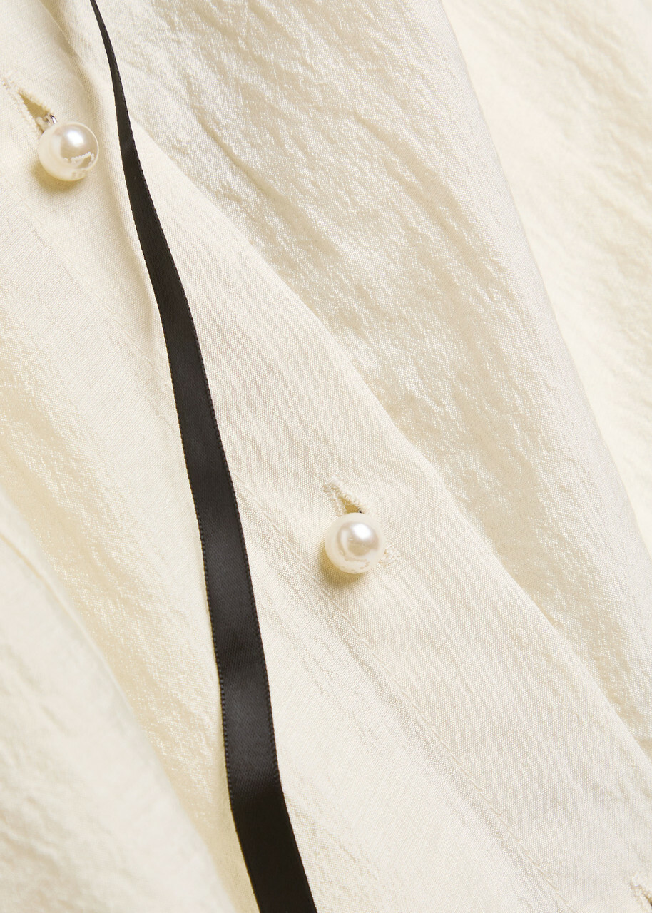 Sister Jane Encore Embellished Woven Blouse Ivory