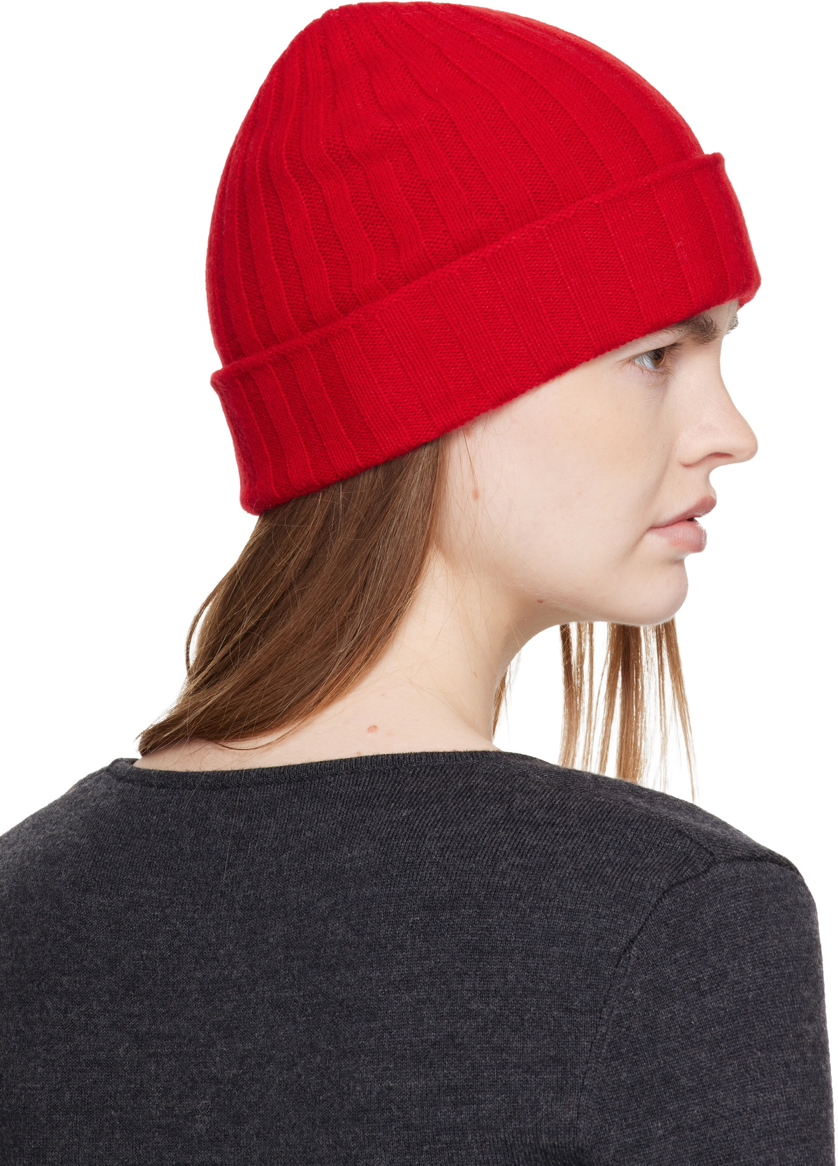 TOTEME Red Cashmere Beanie