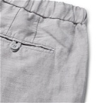 Frescobol Carioca - Slub Tencel and Linen-Blend Drawstring Trousers - Gray
