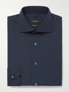 ERMENEGILDO ZEGNA - Slim-Fit Cotton Shirt - Blue