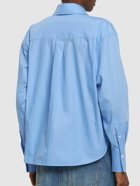 VICTORIA BECKHAM - Cropped Long Sleeve Cotton Poplin Shirt