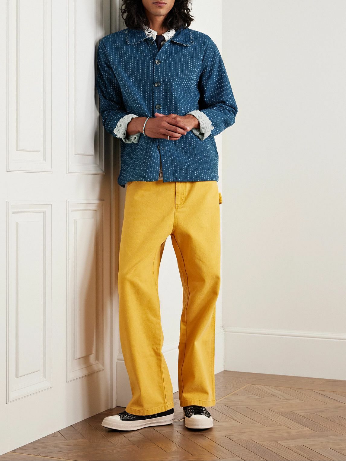 Kartik Research - Embroidered Cotton Jacket - Blue Kartik Research