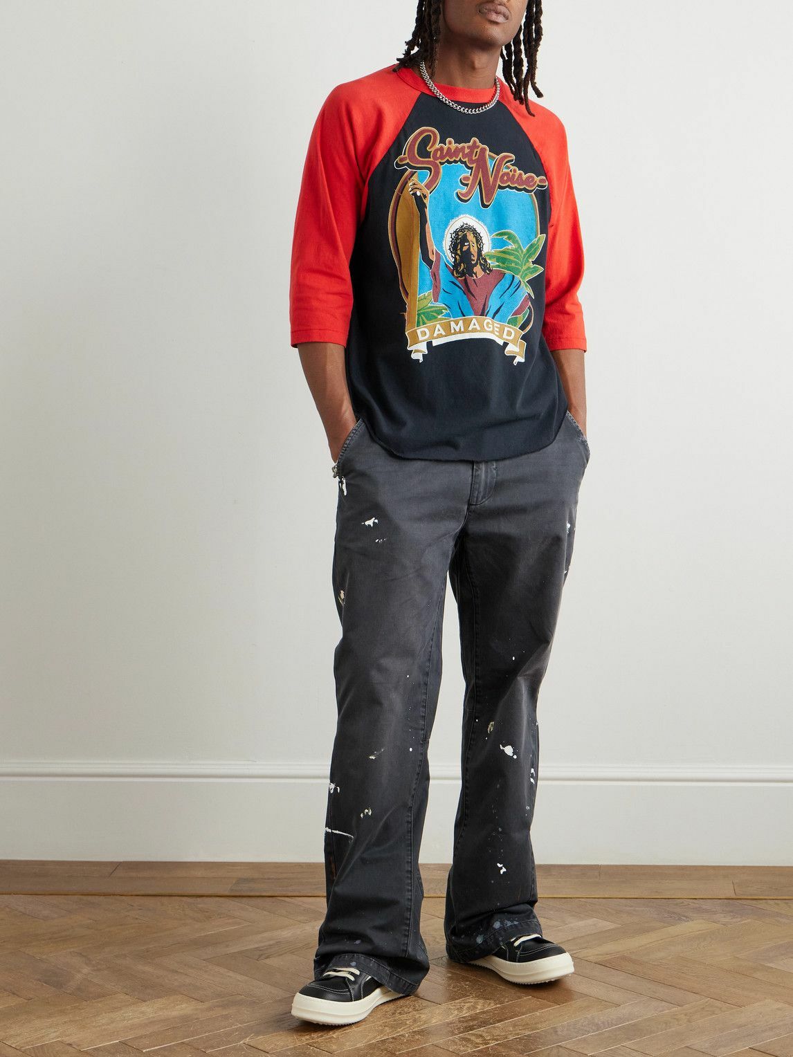 SAINT MXXXXXX - LASTMAN Oversized Printed Cotton-Jersey T-Shirt
