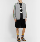 Gucci - Webbing-Trimmed Iridescent Stretch-Jersey Track Jacket - Silver