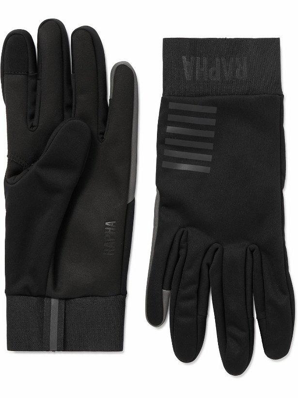 Photo: Rapha - Pro Team Winter Touchscreen Stretch-Jersey and Microsuede Cycling Gloves - Black