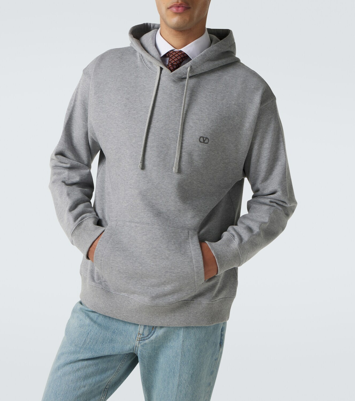 Valentino VLogo cotton jersey hoodie