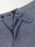 Caruso - Straight-Leg Prince of Whales Wool Suit Trousers - Blue