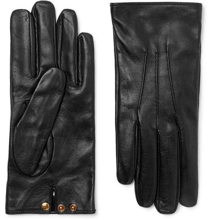 Photo: Gucci - Leather Gloves - Black