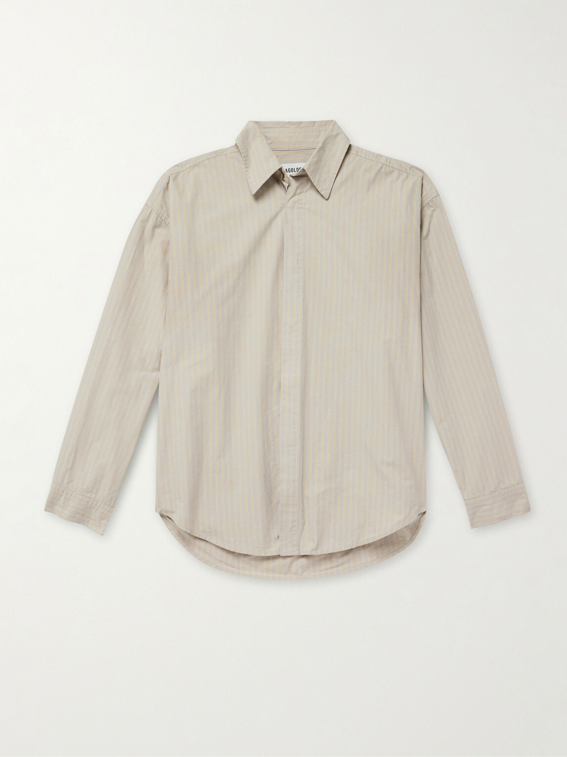 AGOLDE - Roy Striped Cotton Shirt - Neutrals