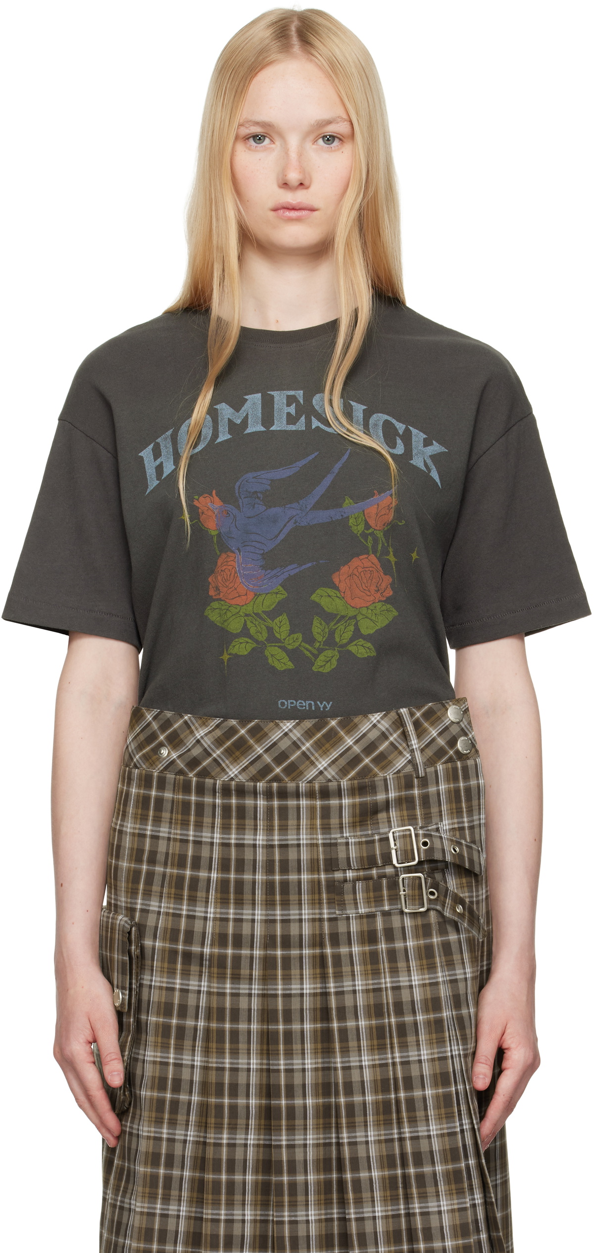 OPEN YY Black Premium Rose T-Shirt OPEN YY