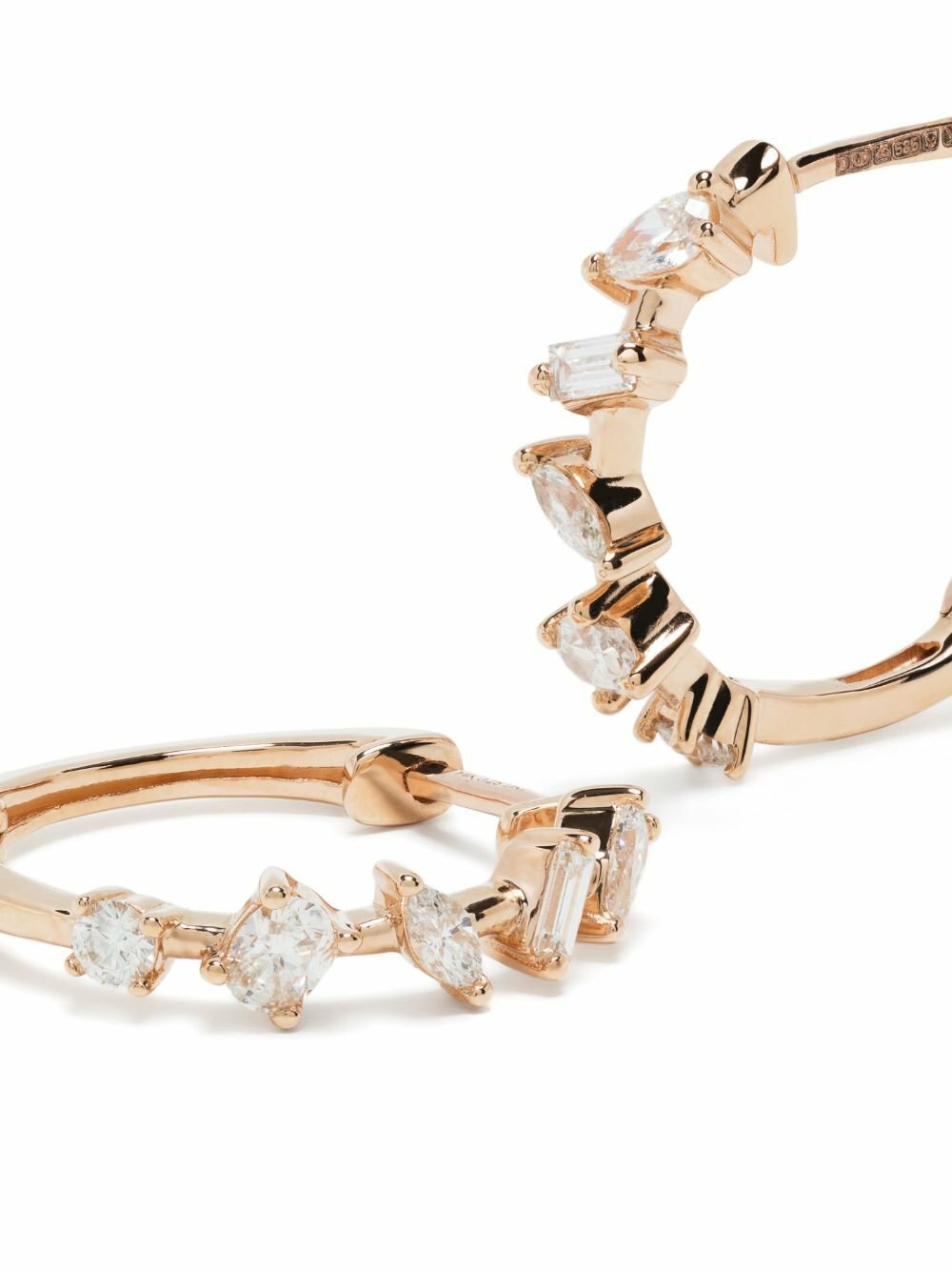 Dana Rebecca Designs 14K Rose Gold Alexa Jordyn Diamond Hoop Earrings ...