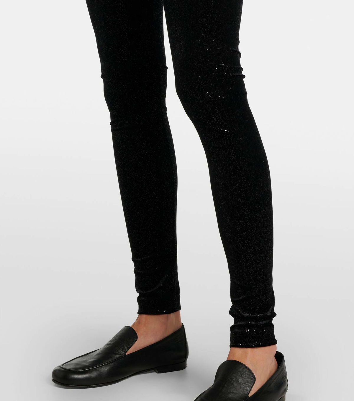 Junya Watanabe Glitter velvet leggings