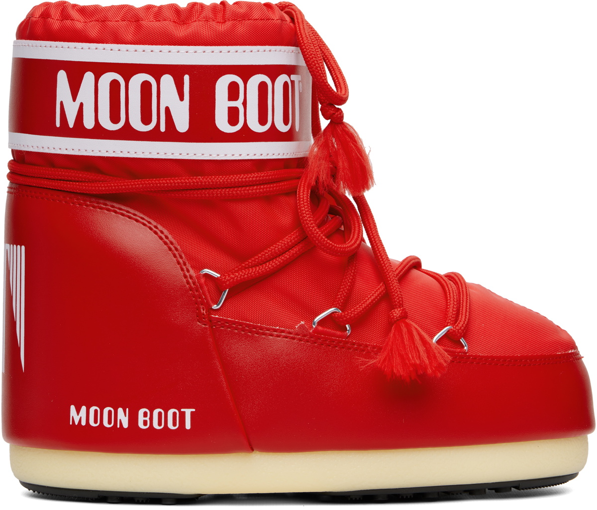 Moon Boot Red Icon Low Nylon Boots