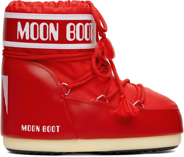 Photo: Moon Boot Red Icon Low Nylon Boots