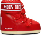 Moon Boot Red Icon Low Nylon Boots