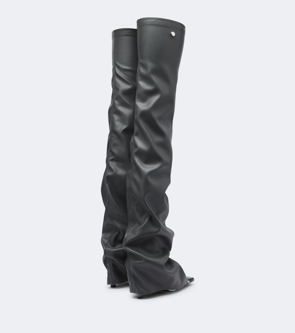 The Attico Robin snake-effect over-the-knee boots