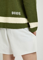 Bode Marsh Crotchet-cotton Shirt Green
