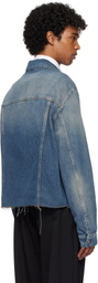 MM6 Maison Margiela Blue Raw Edge Denim Jacket