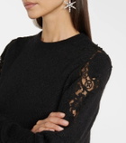 Costarellos Mattie lace appliqué sweater