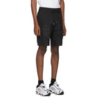 John Elliott Black High Shrunk Nylon Cargo Shorts