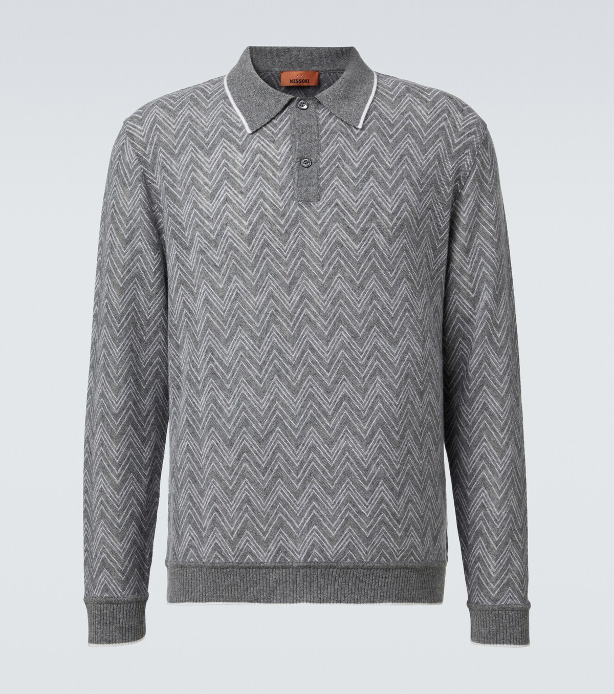 Missoni Zigzag cashmere polo sweater