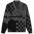 AMIRI Wes Lang Sketch Cardigan in Grey