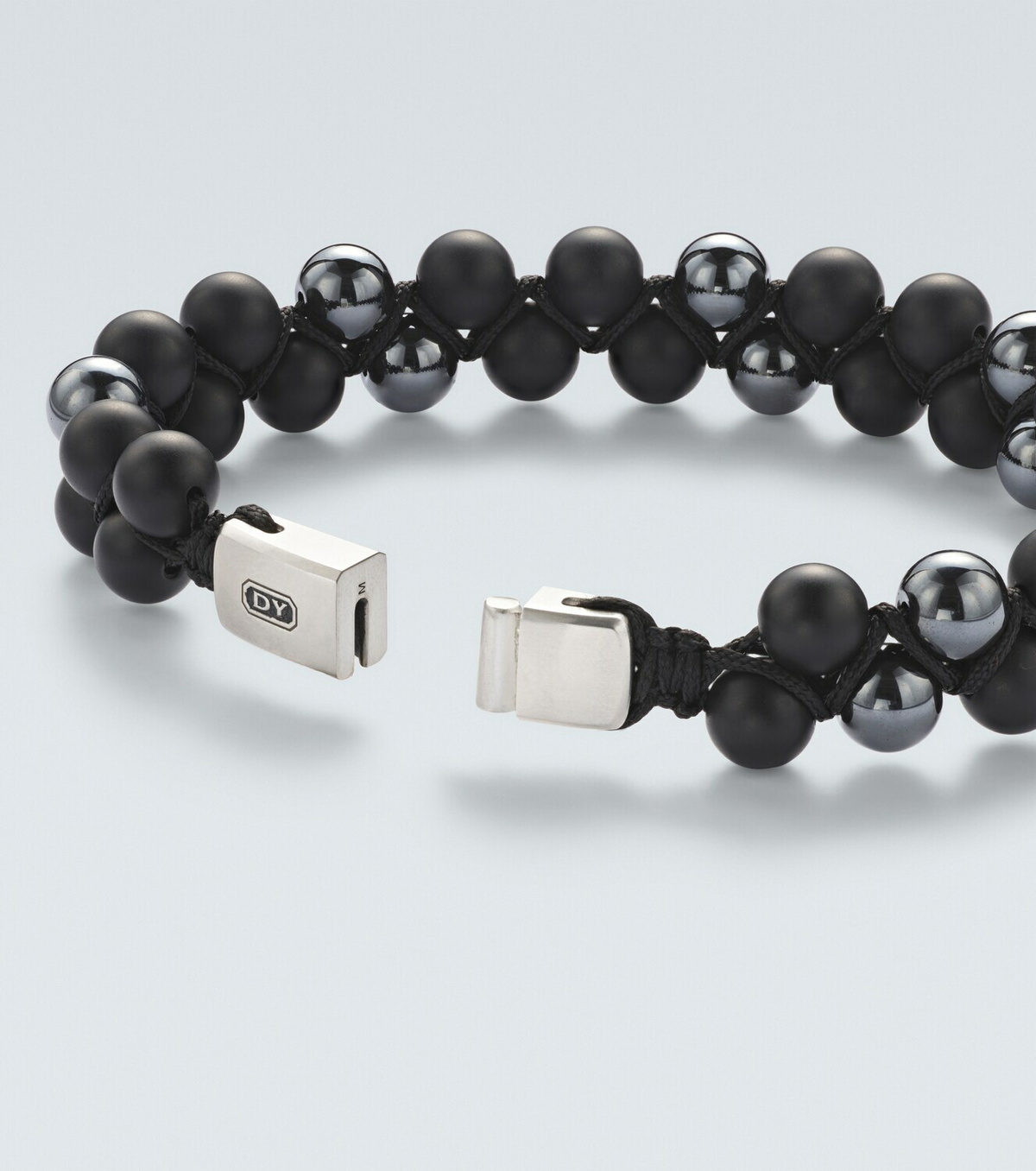 David Yurman Spiritual Beads sterling silver bracelet with onyx