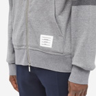 Thom Browne Men's 4 Bar Tonal Zip Hoody in Medium Grey