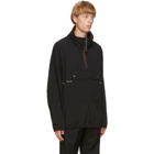 Acne Studios Black Logo Print Half-Zip Jacket