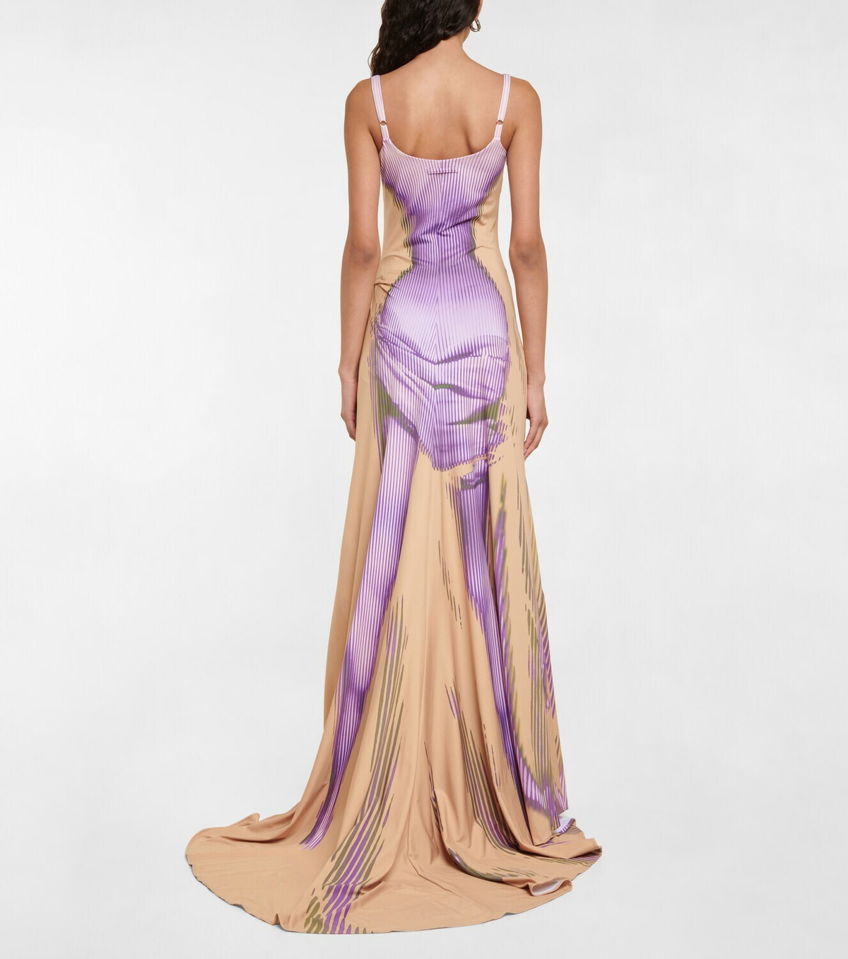 パーティードレス Jean Paul Gaultier Semi-Transparent Stretch Viscose Evening JEAN PAUL GAULTIER Semi-sheer stretch-jersey maxi dress