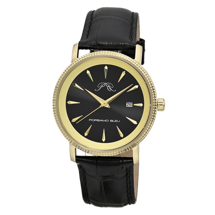Photo: Porsamo Bleu Veritas 2 Quartz Black Dial Mens Watch 1362EVEL