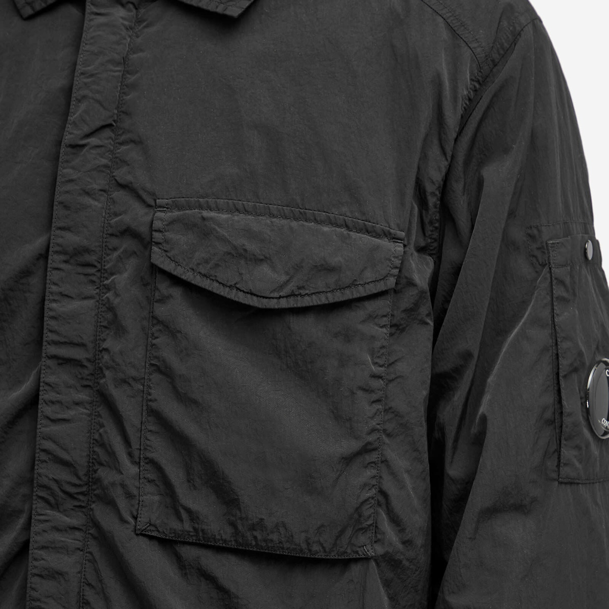 C.P. Company Men's Chrome-R Pocket Overshirt in Black C.P. Company
