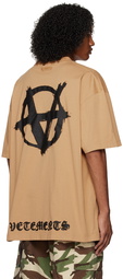 VETEMENTS Beige Double Anarchy T-Shirt