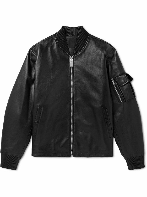 Photo: Givenchy - Leather Bomber Jacket - Black