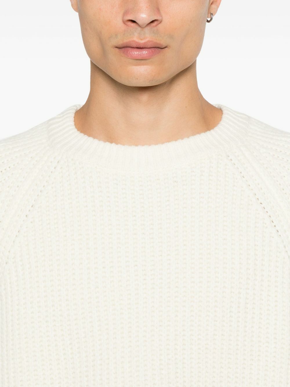 The Frankie Shop White Chunky-Knit Sweater