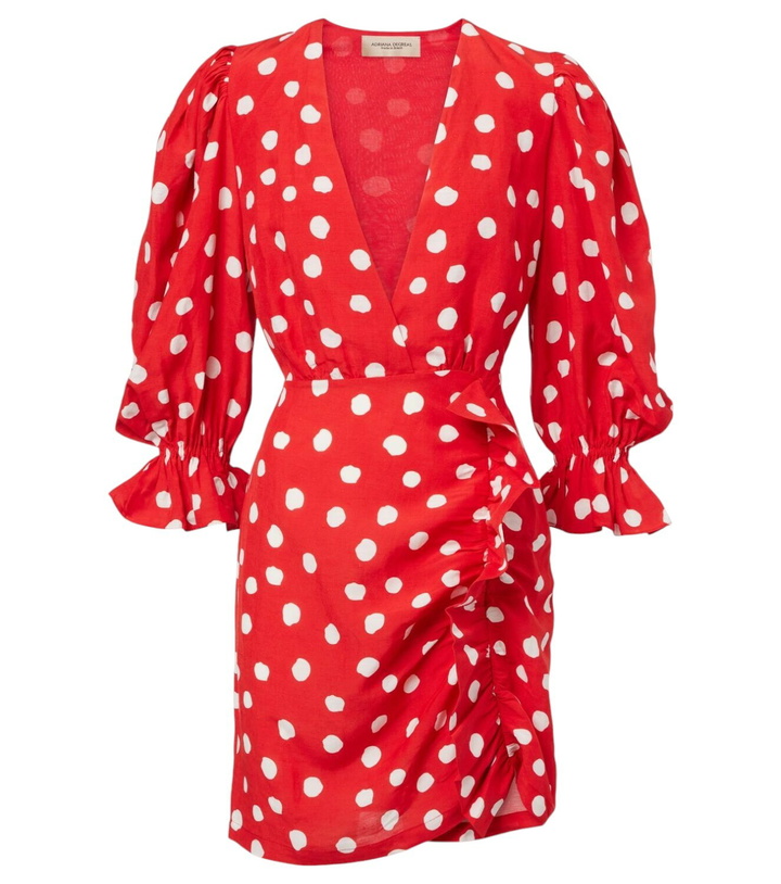 Photo: Adriana Degreas Polka-dot ruffled minidress