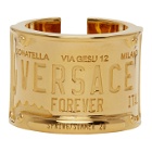 Versace Gold License Plate Ring