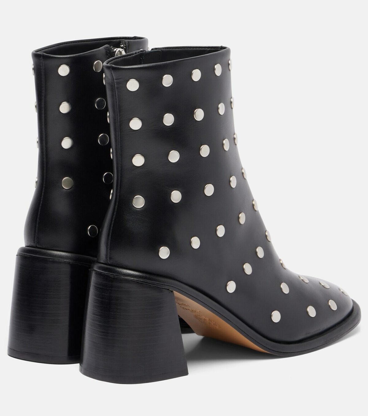 Souliers Martinez Kima 80 studded leather ankle boots