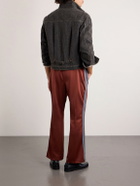 Needles - Bootcut Logo-Embroidered Striped Jersey Sweatpants - Red