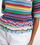 Ganni Crocheted cotton top